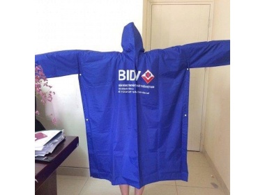 Áo mưa Vải Dù -In logo BIDV